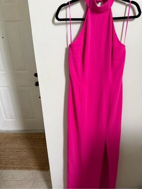 JAYGODFREY Fuchsia Halter Dress